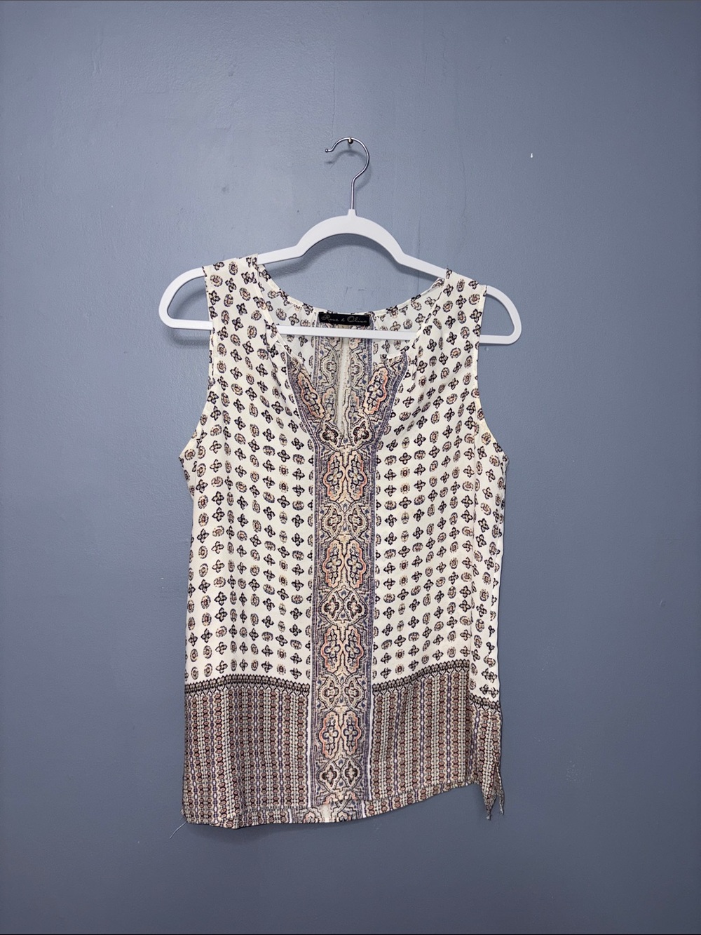 Rose & Olive | White Printed Blouse